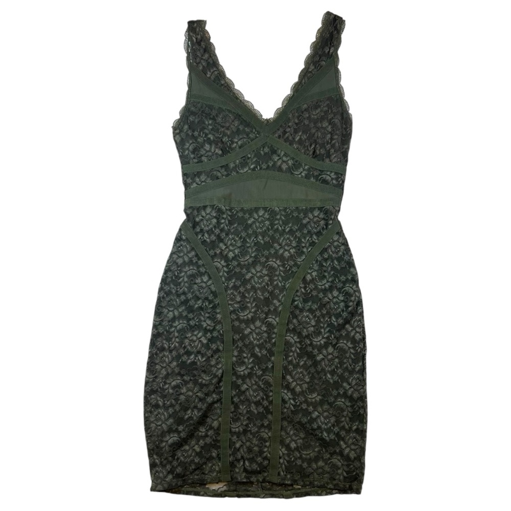 Moda International Elegant Green Lace Dress Size s/p